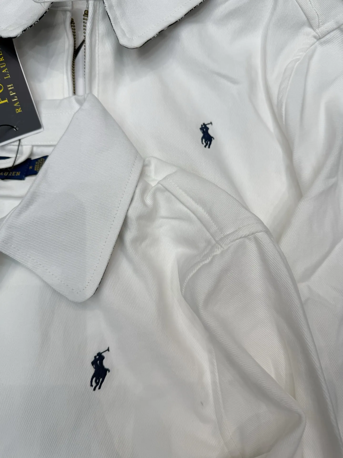 P298 Ralph Lauren·🇺🇸American high-end brand new color-blocked jacket ✅✅✅Ready stock Focus on quality Feel free to compare Size: S M L XL Color: White